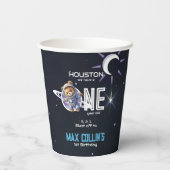 Outer Space Astronaut 1st Birthday Papieren Bekers (Achterkant)