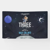 Outer Space Astronaut Any Age Birthday Spandoek (Horizontaal)