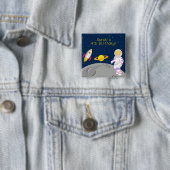 Outer Space Astronaut Birthday Button (In situ)