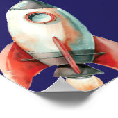 Outer Space Astronaut eerste verjaardag Poster (Hoek)