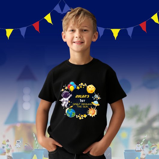 Outer Space Astronaut Galaxy Kinder feestdag T-shirt