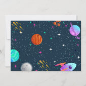 Outer Space astronaut jongen verjaardag Kaart (Achterkant)