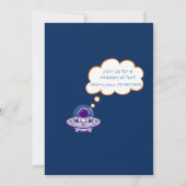 Outer Space Astronaut verjaardagsfeestje uitnodigi Kaart (Achterkant)