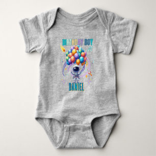 Outer Space Astronaut Verjaardagsjongen Romper