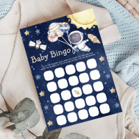 Outer Space Baby Shower Bingo spelkaart