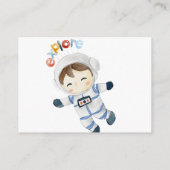 Outer Space Baby shower Luier Raffle Informatiekaartje (Achterkant)