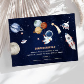 Outer Space Baby shower Luier Raffle Ticket ENCL Informatiekaartje