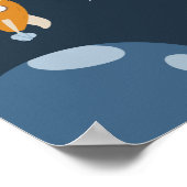 Outer Space Baby shower Welkomstbord Poster (Hoek)