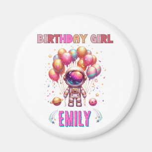 Outer Space Birthday Girl Flight Crew Magneet