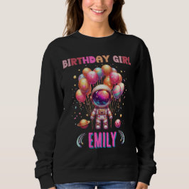 Outer Space Birthday Girl Flight Crew Trui