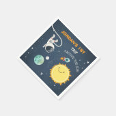 Outer Space Birthday Napkins-raket Astronaut Ship Servet (Hoek)