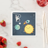 Outer Space Birthday Napkins Rocket Astronaut Ship Servet (Insitu)