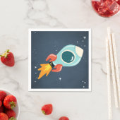 Outer Space Birthday Napkins Rocket Astronaut Ship Servet (Insitu)