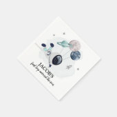 Outer Space Boy 1st reis rond de zondag Servet (Hoek)