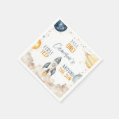 Outer Space Boy Eerste Verjaardag Servet (Hoek)