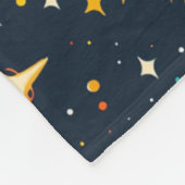 Outer Space Boys Schattige Planets Galaxy Fleece Deken (Hoek)