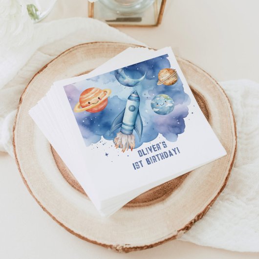 Outer Space Eerste reis rond de verjaardag van de  Servet