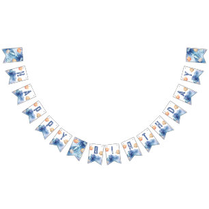 Outer Space Eerste reis rond de verjaardag van de  Vlaggetjes