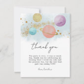 Outer Space Eerste reis rond de zon Dank u kaart (Voorkant)