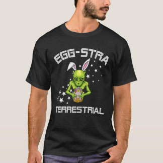 Outer Space Eggs Extra Terrestial Alien Easter Egg T-shirt