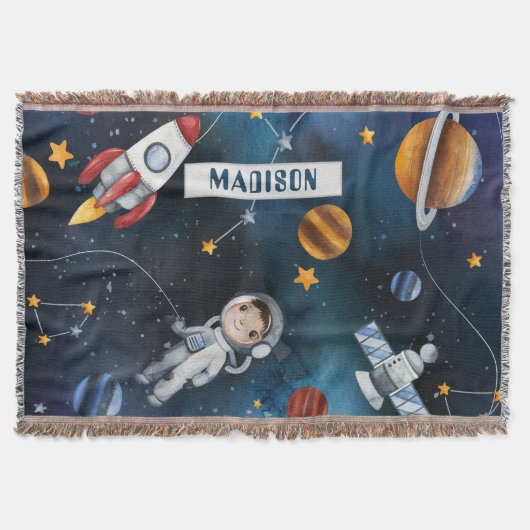 Outer Space en Space Man Custom Deken (Voorkant)