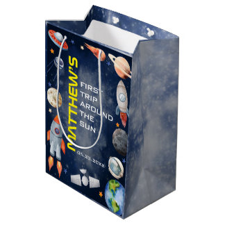 Outer Space First Birthday Medium Cadeauzakje