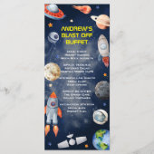 Outer Space First Birthday Menu (Voorkant)