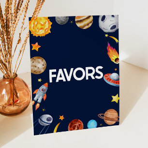 Outer Space Galaxy Party Favorieten Tafel Party Si Reclamebord Met Voetstuk