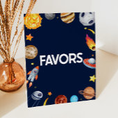 Outer Space Galaxy Party Favorieten Tafel Party Si Reclamebord Met Voetstuk