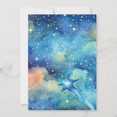 Outer Space Galaxy Planets Eerste Verjaardagsfeest Kaart (Achterkant)