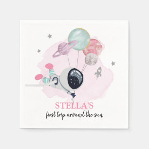 Outer Space Girl 1ste reis rond de zondag Servet