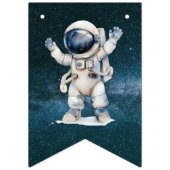 Outer Space Happy Birthday Bunting Flags-borden Vlaggetjes (Eerste vlag)