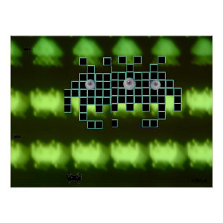 Outer Space Invader Kingdom Perfect Poster