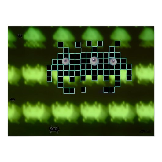 Outer Space Invader Kingdom Perfect Poster (Voorkant)