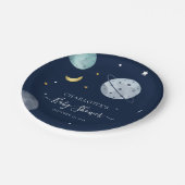 Outer Space Modern Baby shower Papieren Bordje (Gekanteld)