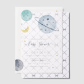 Outer Space Modern Baby shower Vellum Uitnodigingen (Offset (Uitnodiging))