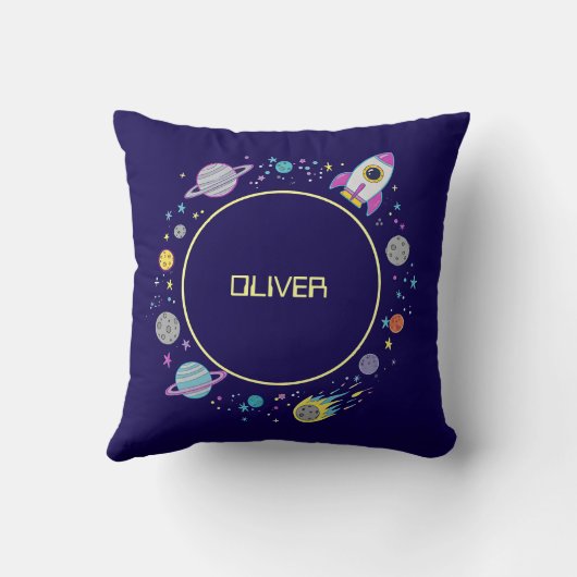 Outer Space Name Orbit Kussen (Achterkant)