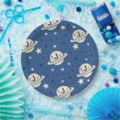 Outer Space Out of this World 1st Birthday Papieren Bordje (Feest)
