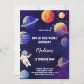 Outer Space Party Theme voor kinderen Kaart (Voorkant)