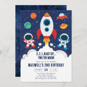 Outer Space Planets Astronaut Boy Birthday Kaart (Voorkant / Achterkant)