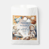 Outer Space Planets Jongen Eerste Verjaardag Favor Bedankzakje (Voorkant)