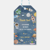 Outer Space Planets Raket Ship Bedankt Cadeau Labe Cadeaulabel (Voorkant)