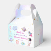 Outer Space Planets & Raketschip Verjaardagsfeest Bedankdoosjes (Voorkant Zijde)