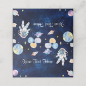 Outer Space Planets Verjaardag Plaats Kaart (Buitenkant ongevouwen)