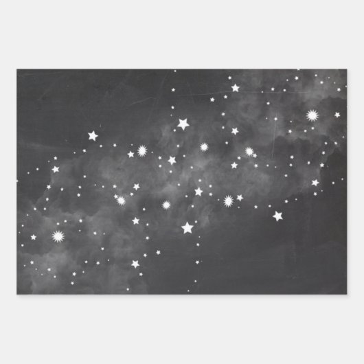 Outer Space Raket Verjaardag Wrapping Papier Blade Inpakpapier Vel (Voorkant)