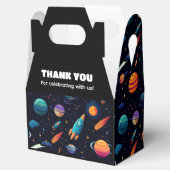 Outer Space Raket Verjaardagsfeestje Favor Box Bedankdoosjes (Geopend)