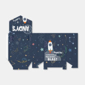 Outer Space Rocket Ship Verjaardagsfeest Bedankt Bedankdoosjes (Uitgevouwen)