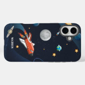 Outer Space Rocket Stars en Moon Custom Case-Mate iPhone Case (Achterkant (horizontaal))
