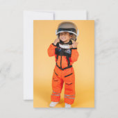 Outer Space Rocket Verjaardag Dank je kaart (Achterkant)