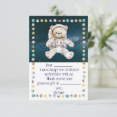 Outer Space Verjaardag dank je wel kaart (Staand voorkant)